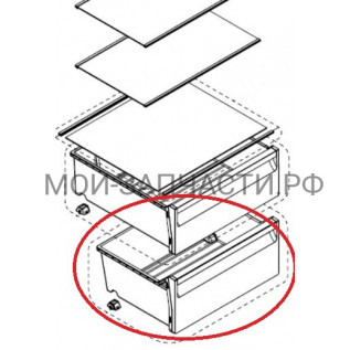 Ящик холодильника Hisense R619DSXL6 878639